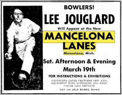 Mancelona Lanes - Mar 1960 Ad (newer photo)